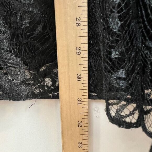Vintage Lori Ann Size 14 Little Black Dress Mini Lace Detail Babydoll Whimsigoth - Picture 8 of 15
